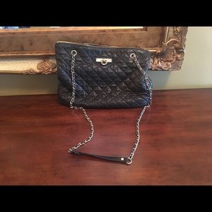 DKNY Black Quilted Leather Purse